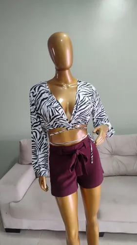 Top zebra + shorts