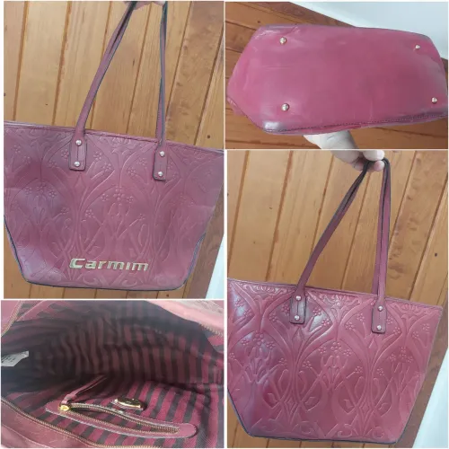 Bolsa Carmim original,  de couro 