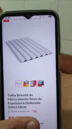 Telha brasilit 2.44/110 5mm 8unidades por 400 reais pra ir buscar