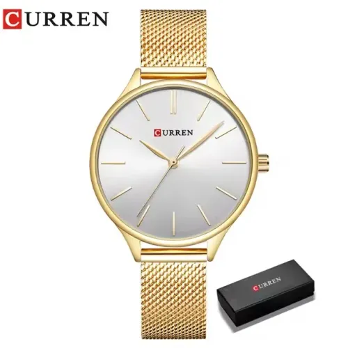 Relógio Feminino Curren 9024 Dourado - Movimento Japonês - Novo