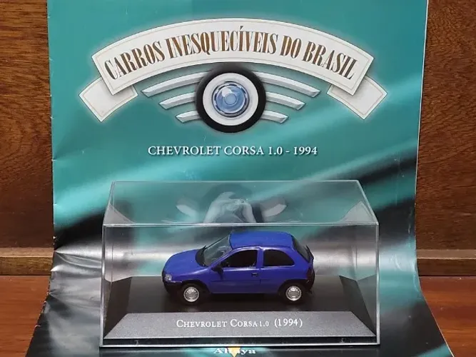 Chevrolet Corsa 1.0 1994 Coleção Carros Inesquecíveis do Brasil - Carrinho Miniatura 1/43
