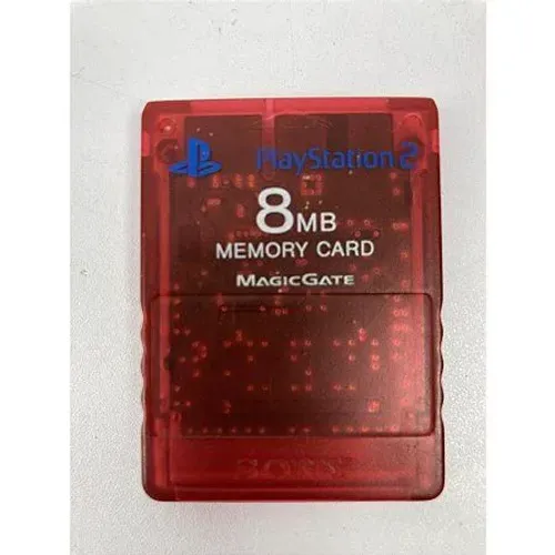 MEMORY CARD PS2 SONY 8MB 100% ORIGINAL PLAYSTATION 2 MAGIC GATE VERMELHO TRANSLÚCIDO LINDO