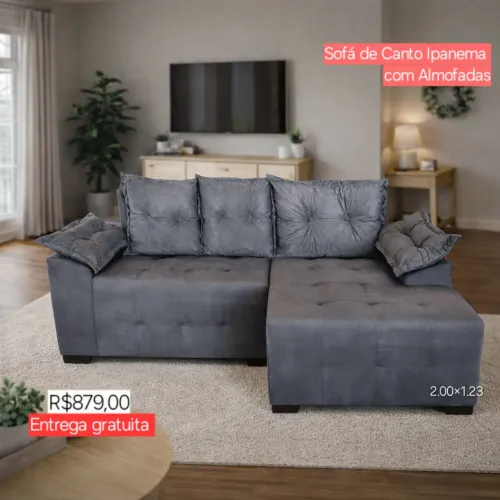 PROMOÇÃO URGENTE - Sofá de Canto com CHAISE Ipanema por apenas R$879,00