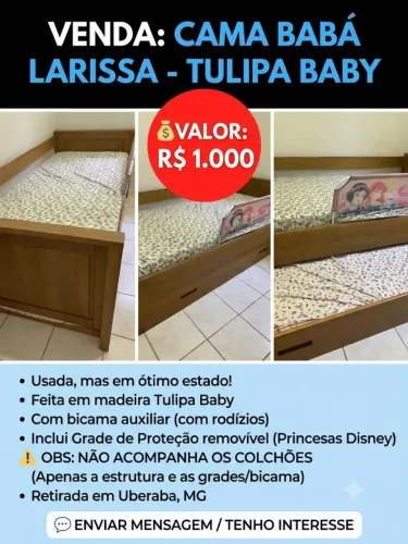 Cama baba tulipa baby modelo larissa