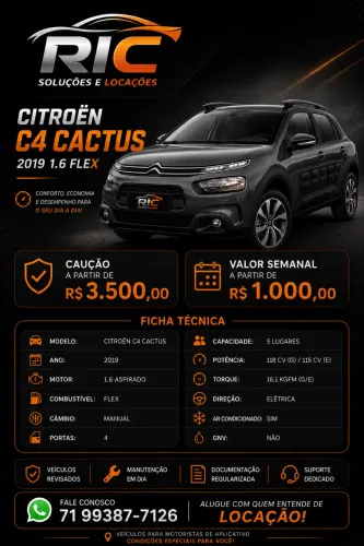 Aluguel para motorista de app