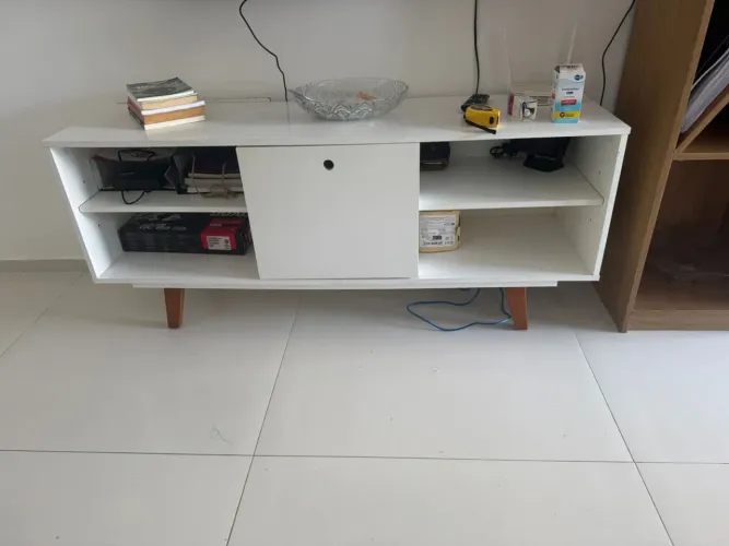 Rack de Tv branco tok stok