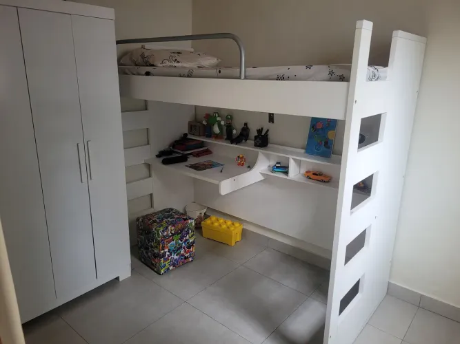 Cama beliche com escrivania mfd