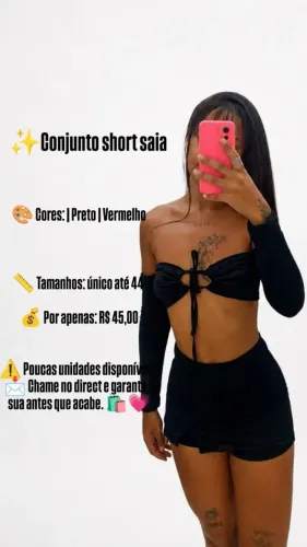 Conjuntos short e saia