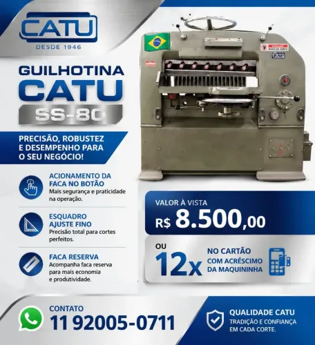 Guilhotina catu ss-80 automática