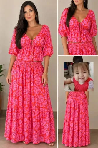 conjunto feminino renner floral laranja e rosa tam g 42/44