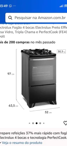Fogão Eletrolux