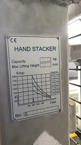 Empilhadeira Hidráulica Manual 1Ton UP1000