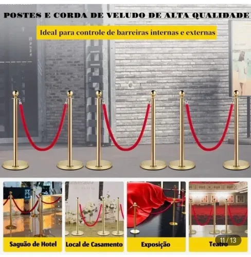 Vendo pedestais de separação com cordões
