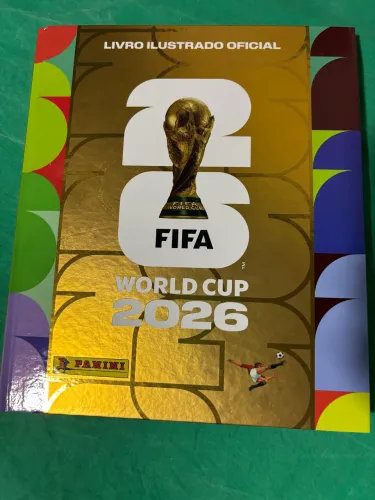 Álbum da copa,capa dura dourado 2026 100% completo
