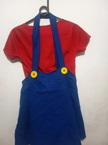 Fantasia Mario feminina M sem chapéu