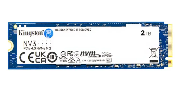 Kingston NV3 2TB M.2 2280 NVMe SSD |<br><br>Até 6000 MB/s | SNV3S/2000G