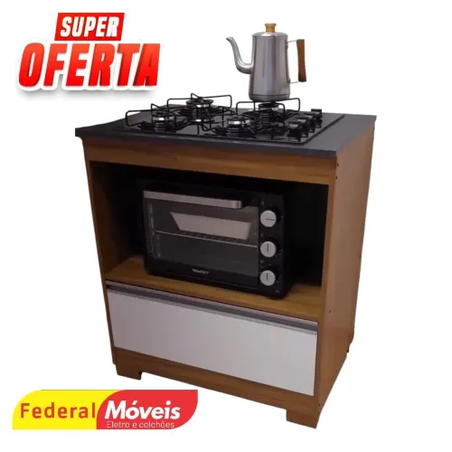 Balcão p/ Cooktop 4 bocas (Somente balcão) - Solicite Catálogo