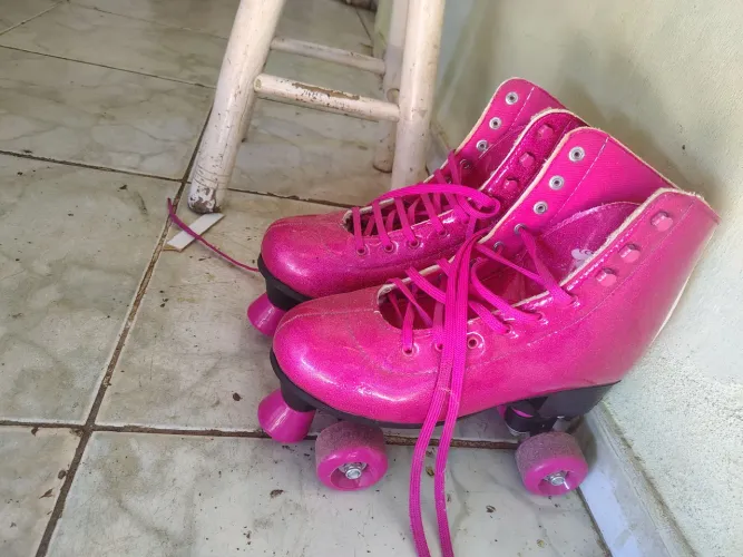 Patins Rosa glitter