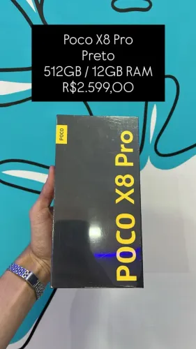 Poco X8 Pro / Preto / 512GB / 12GB RAM / Novo Lacrado / Loja Física