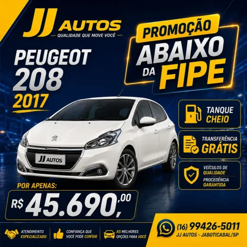 Peugeot 208 Allure 1.2 Flex 12V 5P Mec. 2017