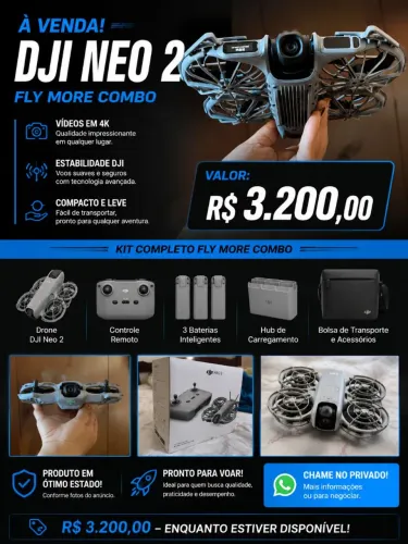 DRONE DJI NEO 2 ? FLY MORE COMBO À VENDA!