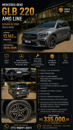 Mercedes-Benz GLB 220 4M AMG Line 2.0 TB Aut. (híb.) 2025
