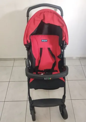 Carrinho Bebê Passeio Reclinável Até 15kg Burigotto Ecco Red
