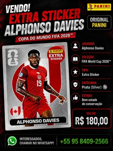 Alphonso Davies - Categoria Prata - R$ 180