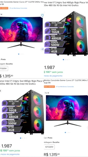 COMPUTADOR GAMER - EM ESTADO DE NOVO