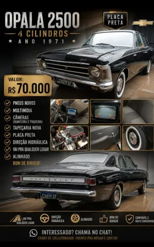 Chevrolet Opala 2.5 Especial 8V/ 4P / Manual 1971