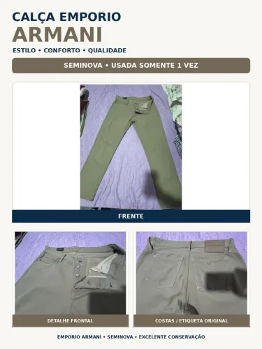 Calça slim Empório Armani original tamanho 42