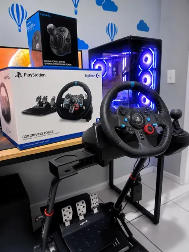 Volante Logitech g29 + pedais + câmbio+ cockpit extreme 2 meses de uso NA GARANTIA