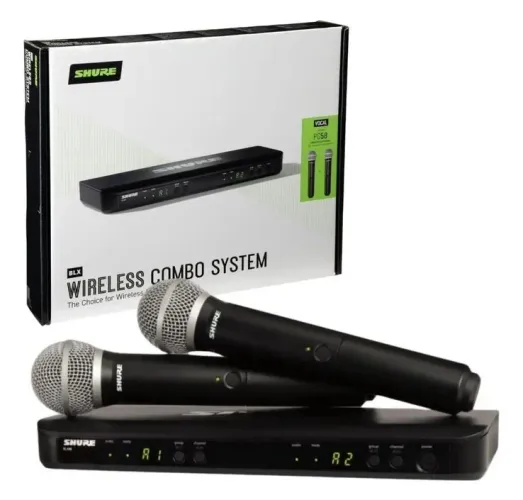 Microfone shure wireless 2 microfones