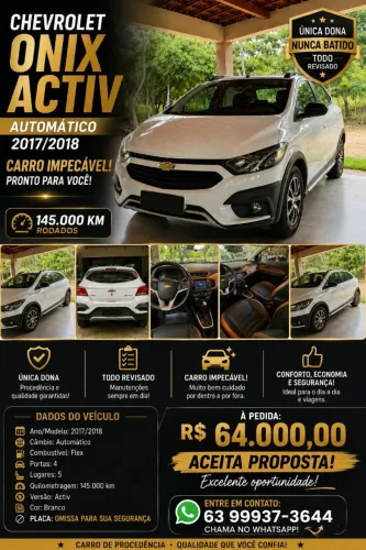 Chevrolet Onix Activ 1.4 8V Flex Aut. 4P 2018