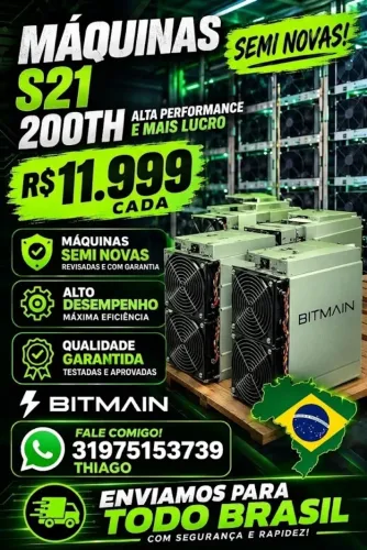 Maquina s21 200th Bitman -Semi novas com Garantia