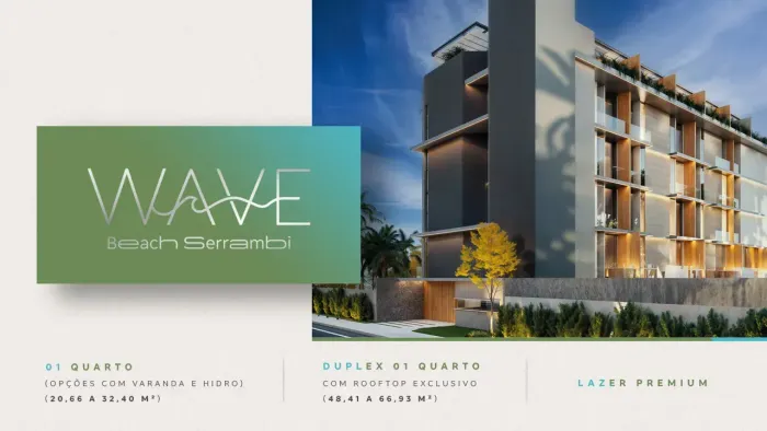 CENTRO - IPOJUCA - Flat com 29 m² 1 suíte, lazer com piscina