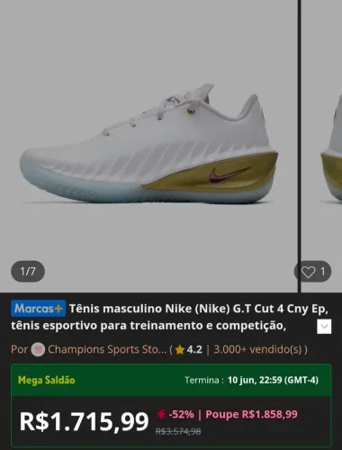 Tênis Original Nike GT CUT4 novo sem uso n.40/41