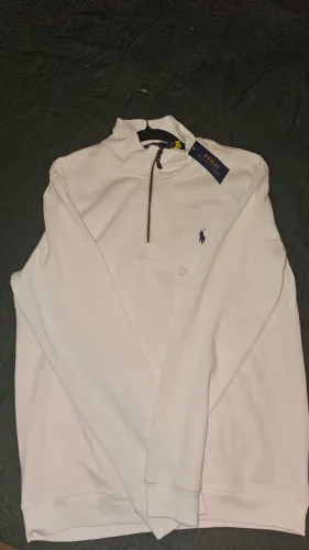 Quarter zip ralph lauren branco