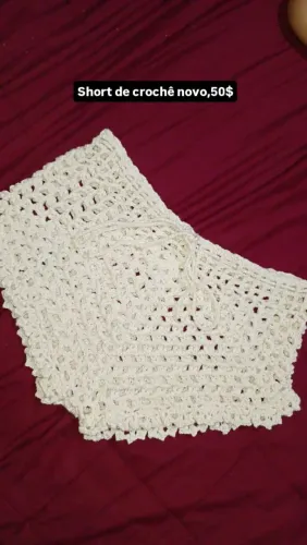Vendo short crochê Branco 