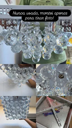 Lustre cristal novo LEIA A DESCRIÇÃO