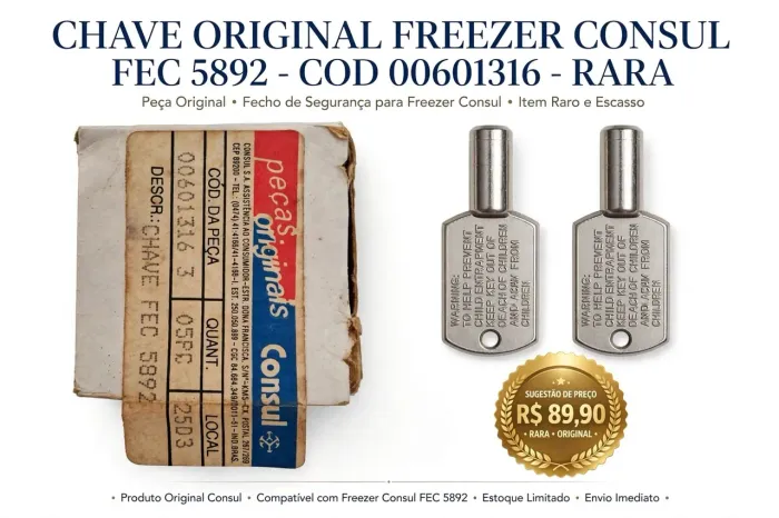 Chaves de freezer Consul - Raridade