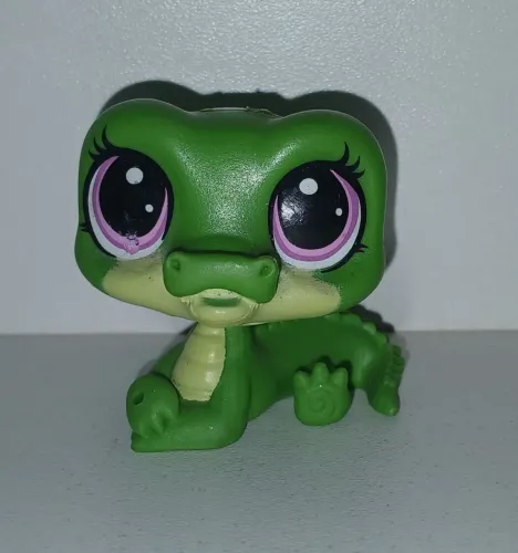 BONECO MINIATURA LPS LITTLEST PET SHOP JACARÉ CROCODILO ORIGINAL