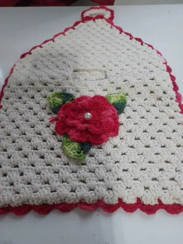Porta objetos em crochê  feito a mão 