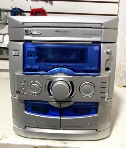 Som Philco C/ Defeito Mini System Pms-1800 Cd Fita K7