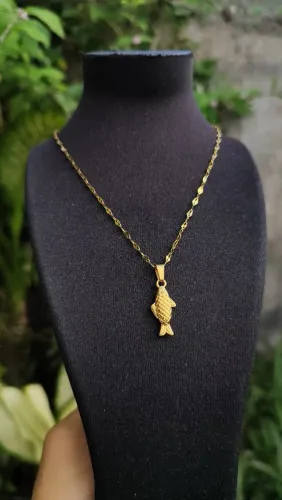Colar moda praia dourado aço Inoxidável