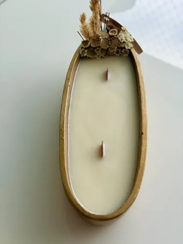 VASO PERFUMADO DOURADO ARTESANAL