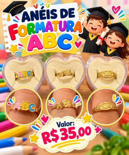 Anel ABC infantil 
