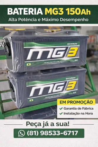 Bateria 150A mg3 1 ano de garantia 