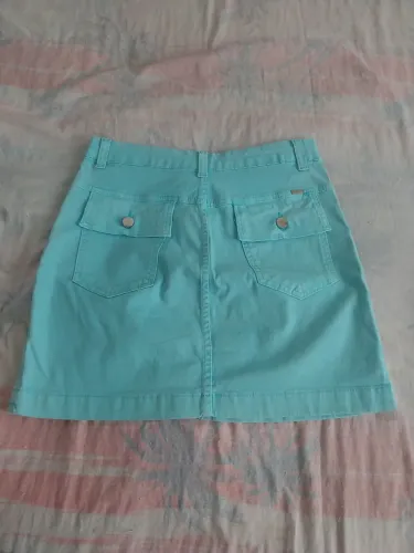 Saia jeans com lycra