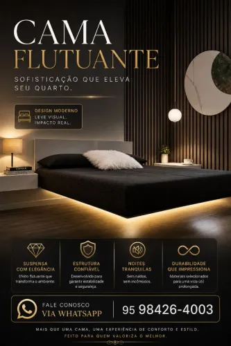 Base de Cama Flutuante, casal, Queem, king sise e Super King.